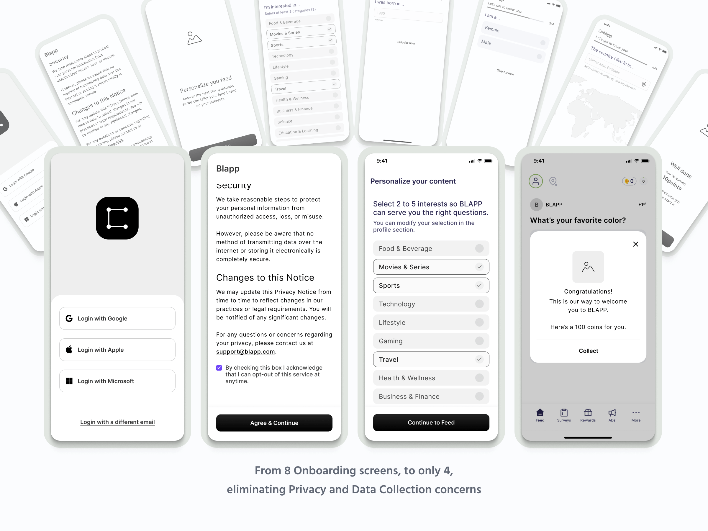 Redesigned onboarding flow